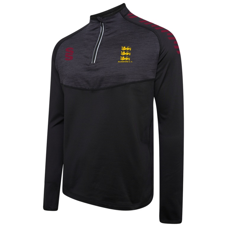 Men's/Juniors - 1/4 Zip Dual Performance Top - Black