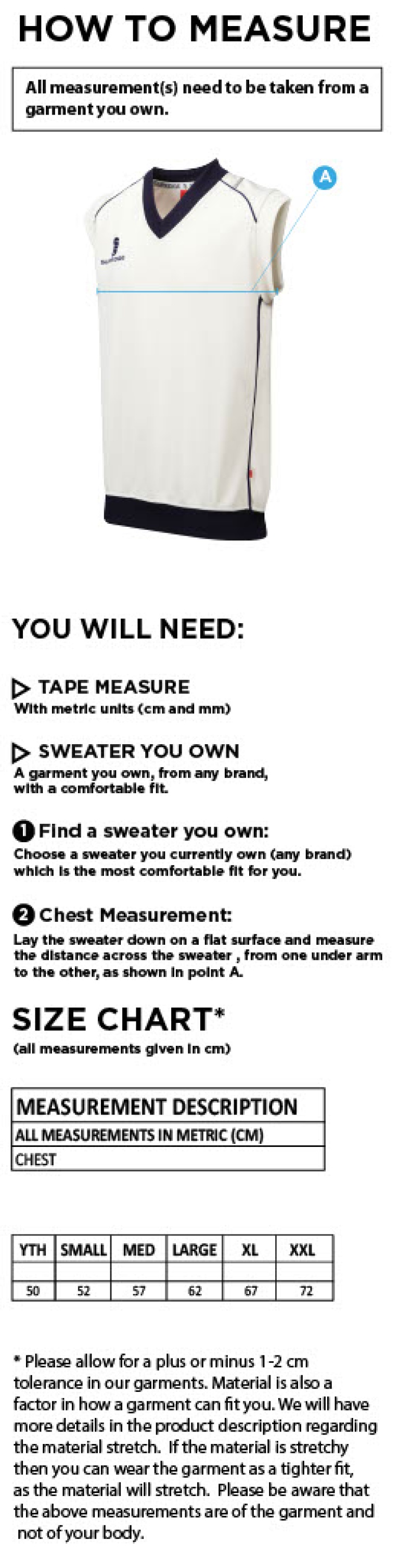 BLANDFORD CC SLEEVELESS SWEATER - Size Guide