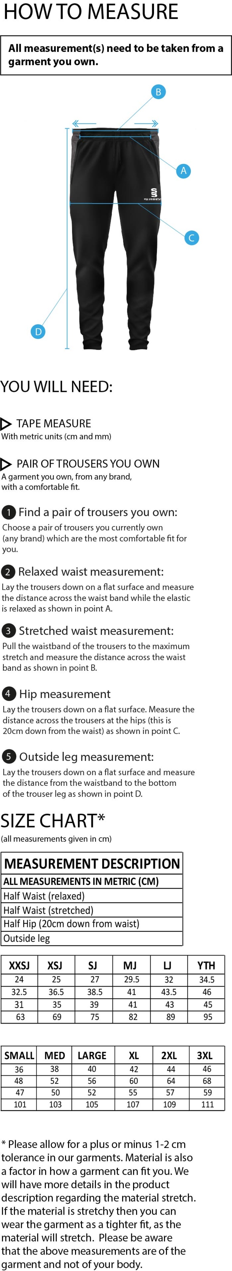 Men's/Juniors - Dual Skinny Pant - Black - Size Guide